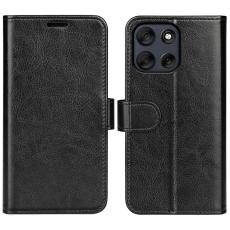 Motorola Moto G56 5G Fodral Crazy Horse L&auml;der Svart