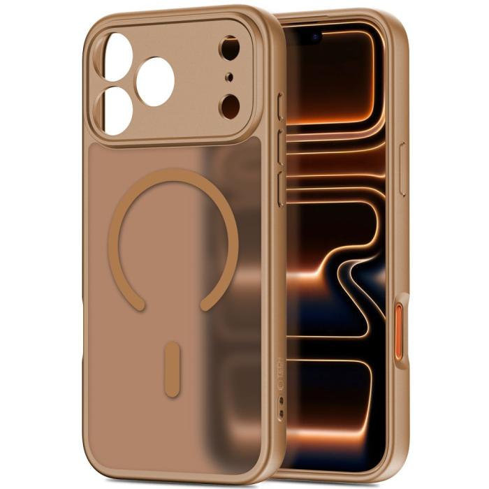 Bild 3, Tech-Protect iPhone 17 Pro Skal MagSafe BasicMag Matte Brown