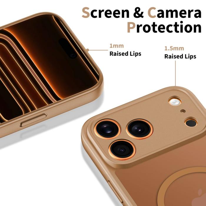 Bild 5, Tech-Protect iPhone 17 Pro Skal MagSafe BasicMag Matte Brown