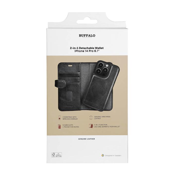 Bild 2, Buffalo iPhone 14 Pro Fodral 2in1 Magnet / Skal Svart