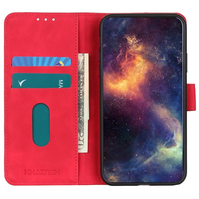 Bild 3, KHAZNEH Galaxy A35 5G Fodral Retro Läder Röd