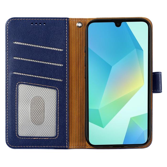 Bild 2, Samsung Galaxy A27 Plånboksfodral Läder Blå