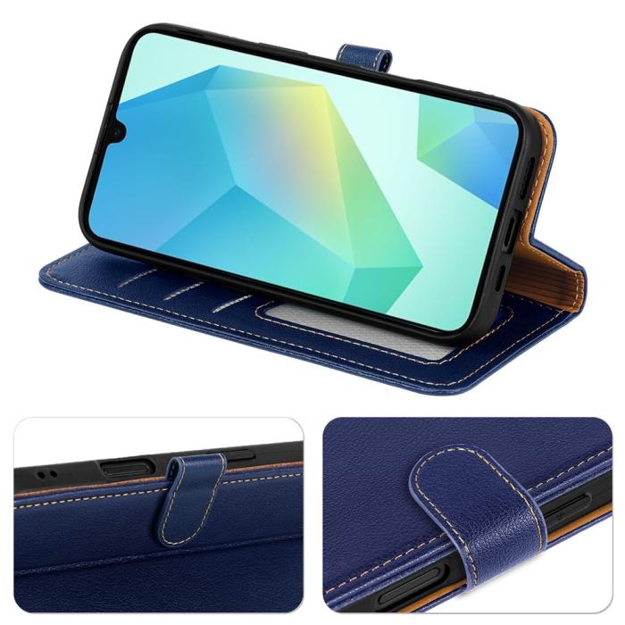 Bild 3, Samsung Galaxy A27 Plånboksfodral Läder Blå