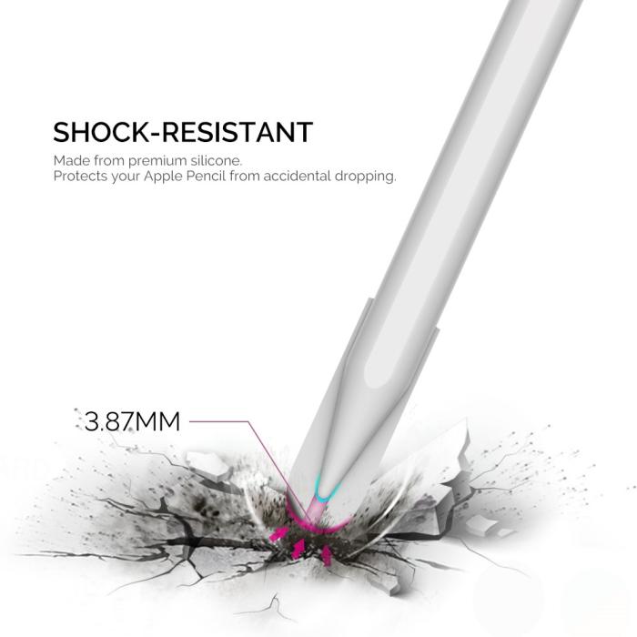 Bild 4, AHASTYLE 3-PACK Apple Pencil 1/2/Pro Spetsöverdrag Silikon Vit