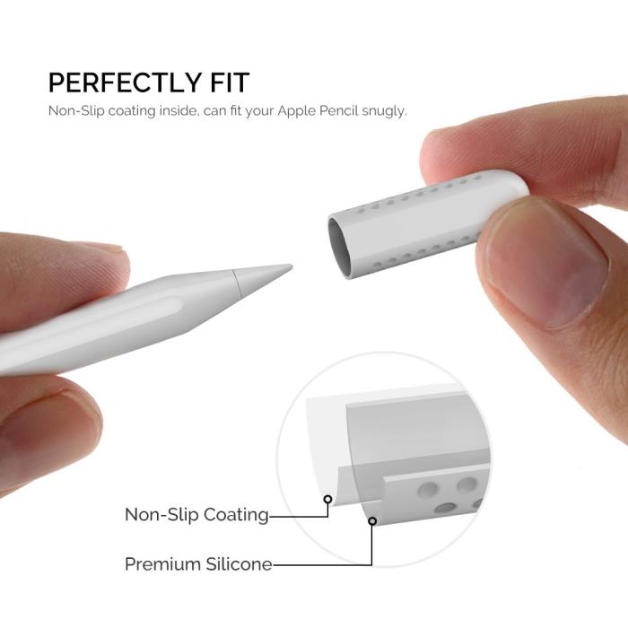 Bild 5, AHASTYLE 3-PACK Apple Pencil 1/2/Pro Spetsöverdrag Silikon Vit