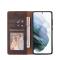 Samsung Galaxy S21 FE Fodral Skin Touch Flip Brun