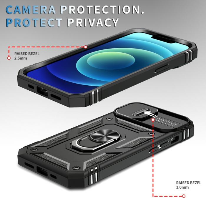 Bild 2, iPhone 15 Skal CamShield Armor Ring Svart
