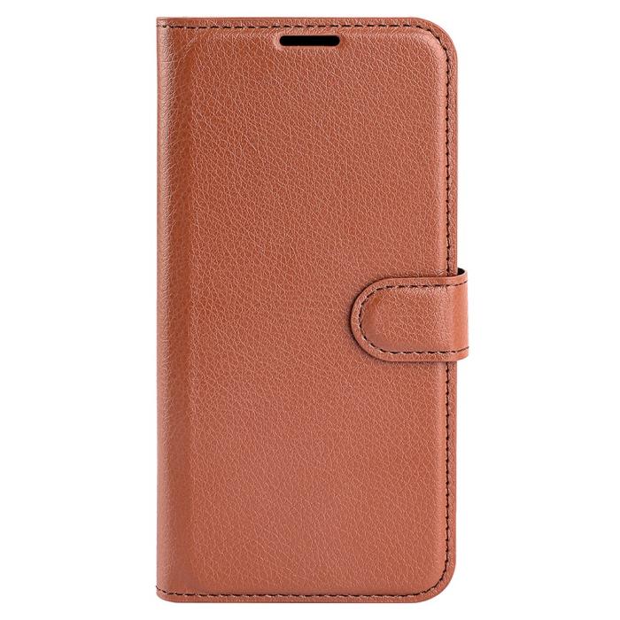 Bild 5, Xiaomi Redmi Note 12 4G Fodral Litchi Läder Brun