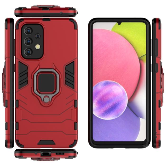 Bild 3, Samsung Galaxy A33 5G Skal Ring Hybrid Röd