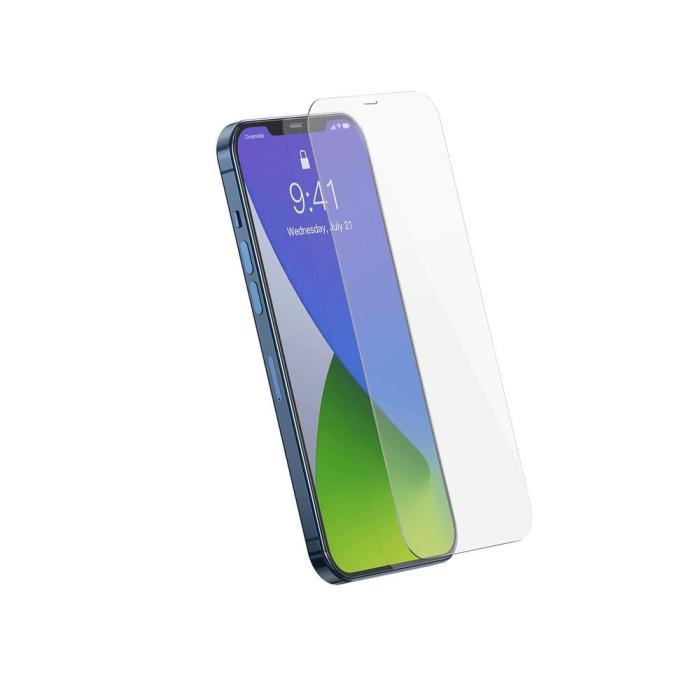 Bild 2, iPhone 12 / 12 Pro - Baseus 2-PACK Skärmskydd I Härdat Glas