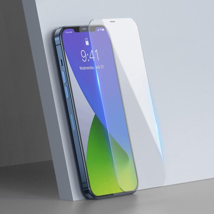 Bild 3, iPhone 12 / 12 Pro - Baseus 2-PACK Skärmskydd I Härdat Glas