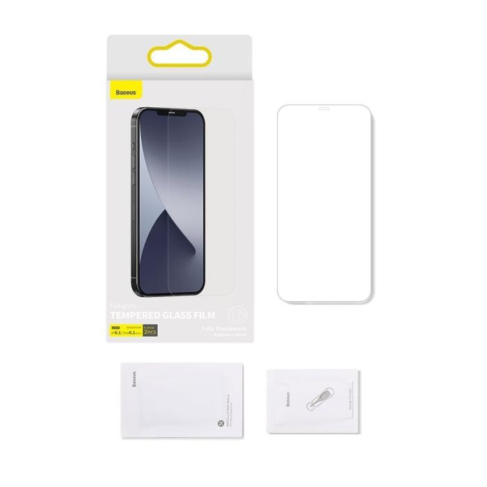 Bild 5, iPhone 12 / 12 Pro - Baseus 2-PACK Skärmskydd I Härdat Glas