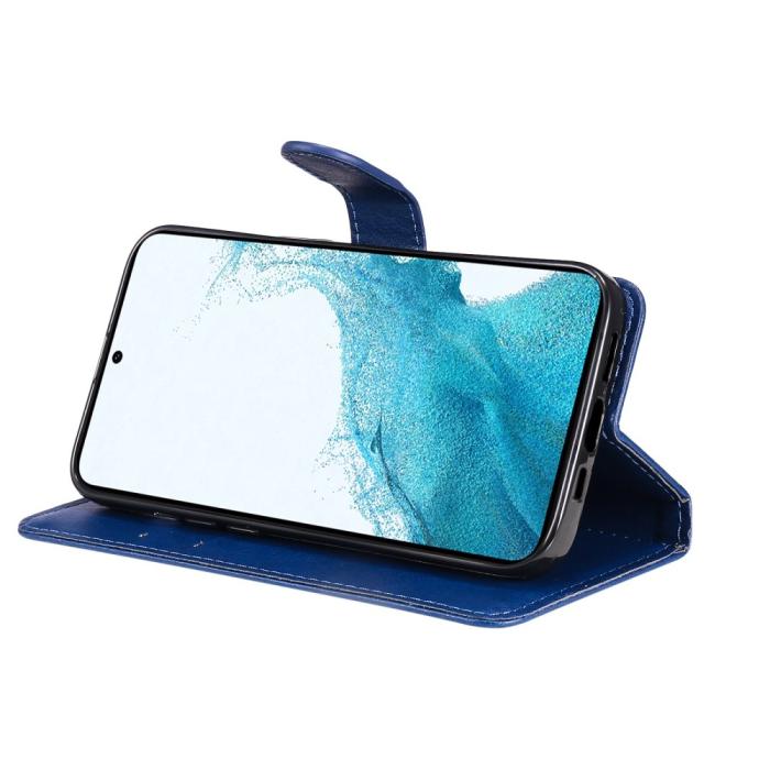 Bild 4, Samsung Galaxy S23 Plus Fodral Läder Blå