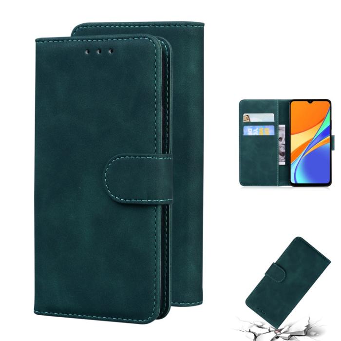 Bild 1, Xiaomi Redmi 9C Fodral Läder Mörk Grön