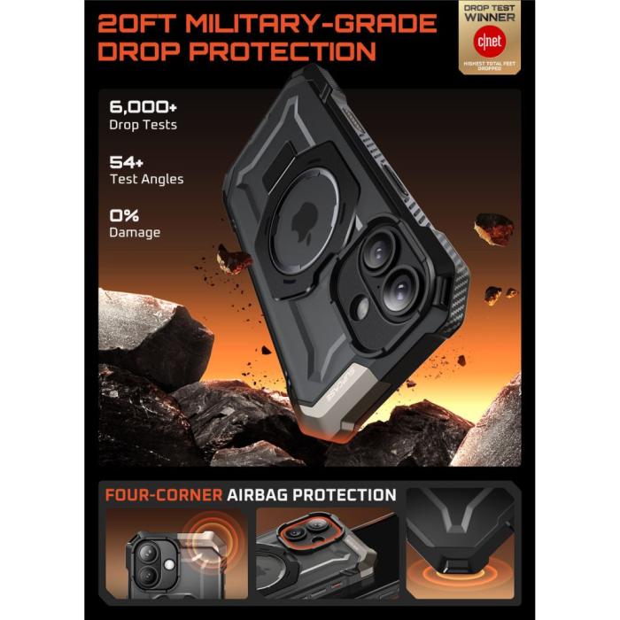 Bild 3, Supcase iPhone 17 Skal MagSafe Unicorn Beetle Grip Svart