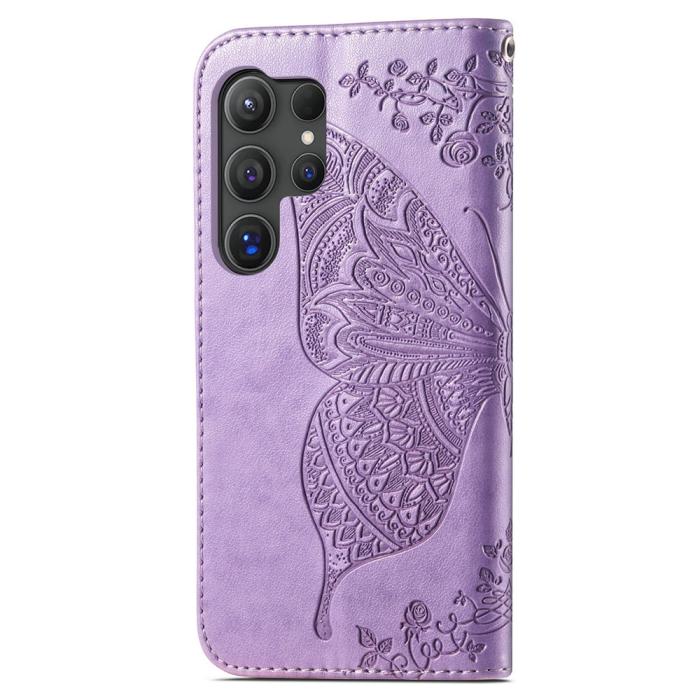 Bild 4, Samsung Galaxy S24 Ultra Fodral Big Butterfly Ljus Lila