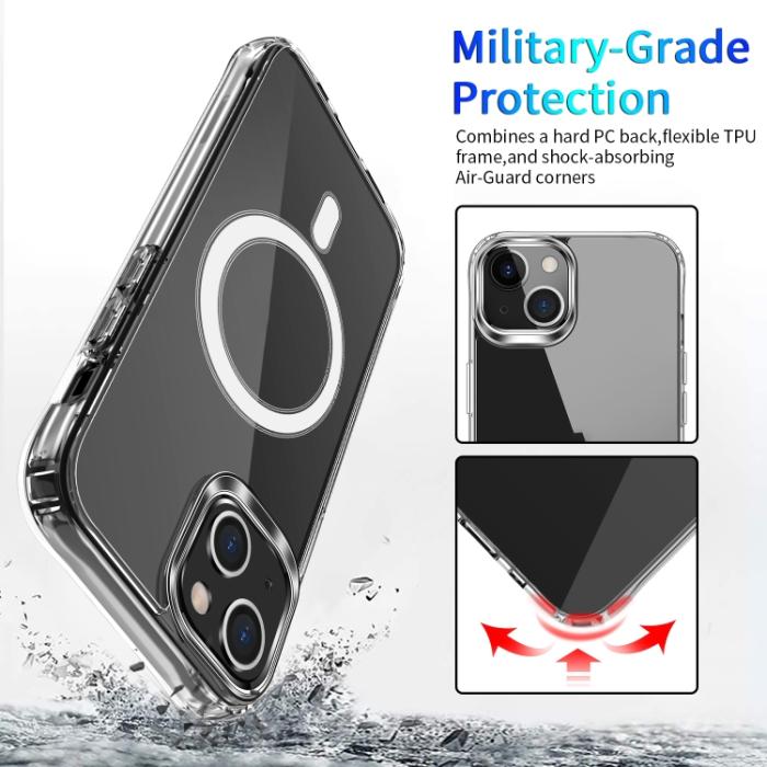 Bild 3, iPhone 14 Skal MagSafe Shockproof Transparent