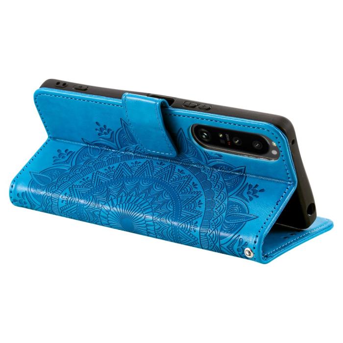 Bild 4, Sony Xperia 1 VI Mandala Läder Fodral Blå