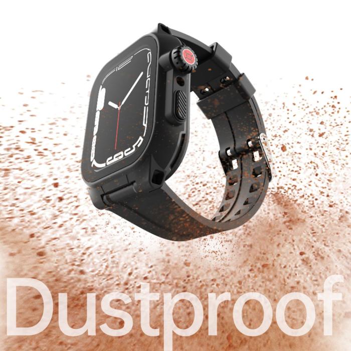 Bild 6, ShellBox Armband Apple Watch 45 mm Vattentätt IP68 Skal Svart