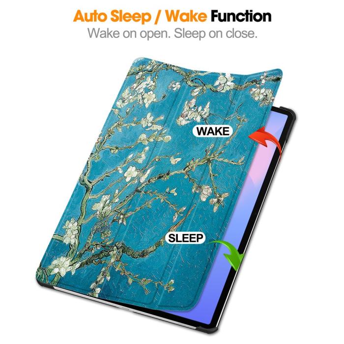 Bild 4, Samsung Galaxy S10 FE Plus Fodral Tri-Fold Peach Blossom