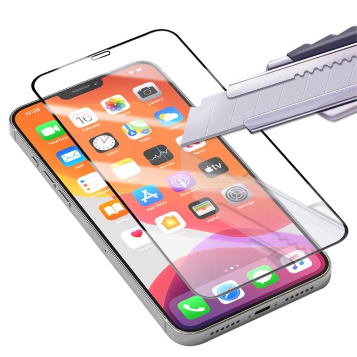 Bild 3, iPhone 12 / 12 Pro - AMORUS Heltäckande Skärmskydd I Härdat Glas