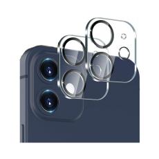 2-Pack iPhone 12 Linsskydd H&auml;rdat Glas Transparent