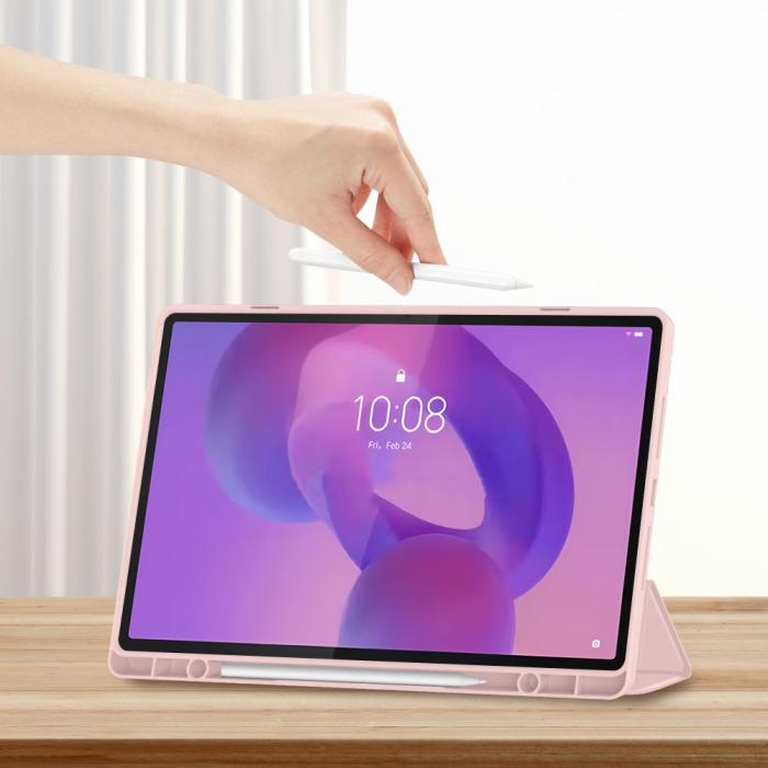 Bild 6, Tech-Protect Lenovo Idea Tab Plus Fodral SC Pennhållare Rosa