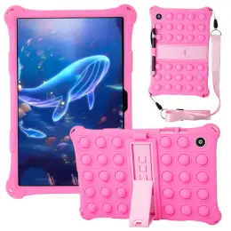 Galaxy Tab A8 10.5 Skal Pop It Fidget Kickstand Rosa