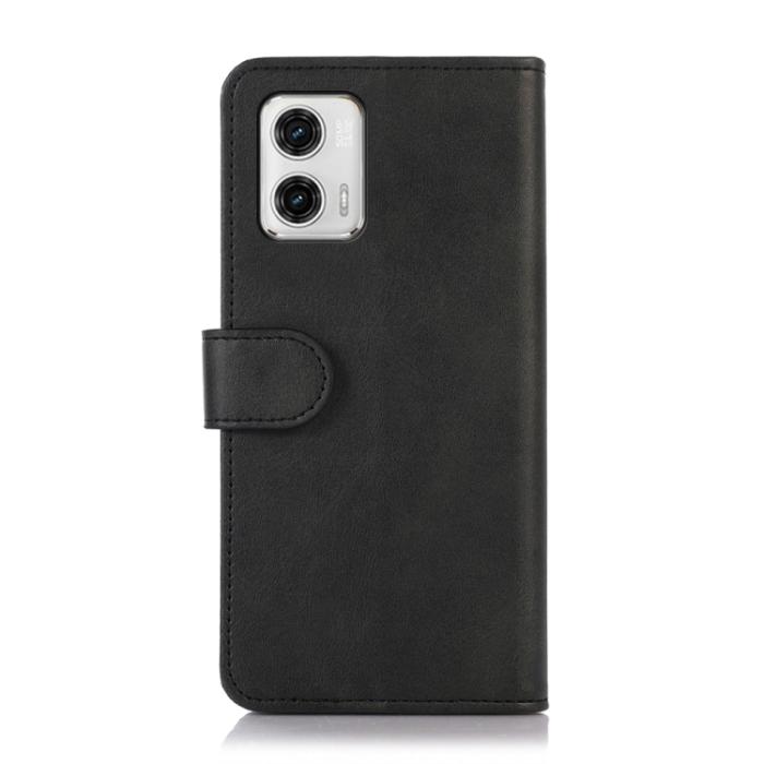 Bild 3, Motorola Moto G73 5G Fodral Solid Läder Svart