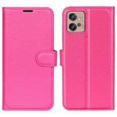Motorola Moto G32 Fodral Litchi Läder Rosa