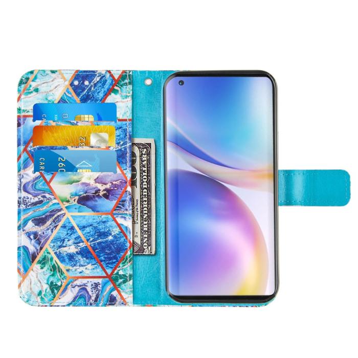 Bild 5, OnePlus 9 - Marmor Textur Läder Fodral