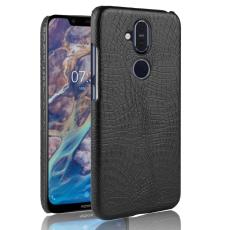 Nokia 8.1 - Krokodil Mönster Skal - Svart