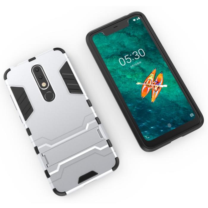 Bild 3, Nokia 5.1 Plus - Armour Skal - Silver