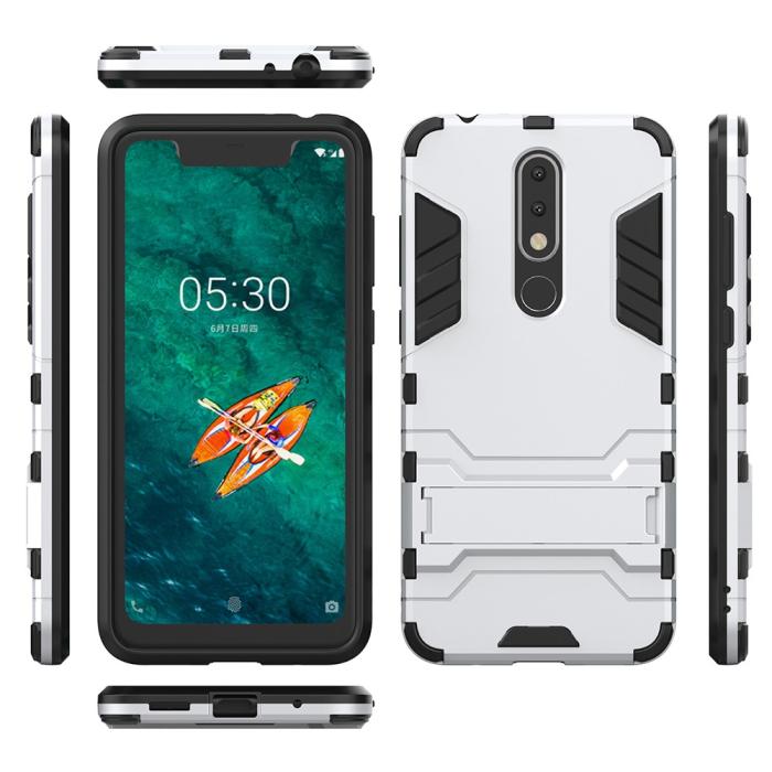 Bild 4, Nokia 5.1 Plus - Armour Skal - Silver