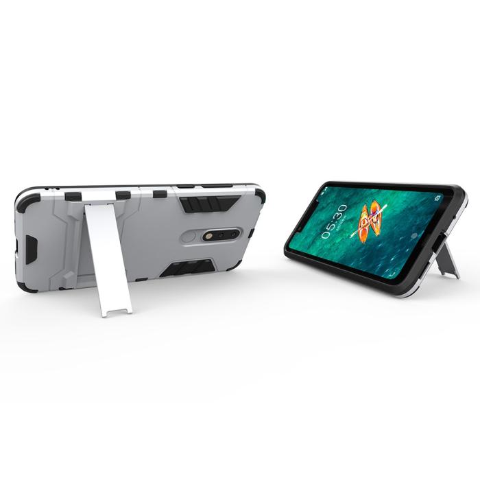 Bild 5, Nokia 5.1 Plus - Armour Skal - Silver