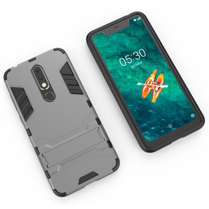 Bild 3, Nokia 5.1 Plus - Armour Skal - Grå