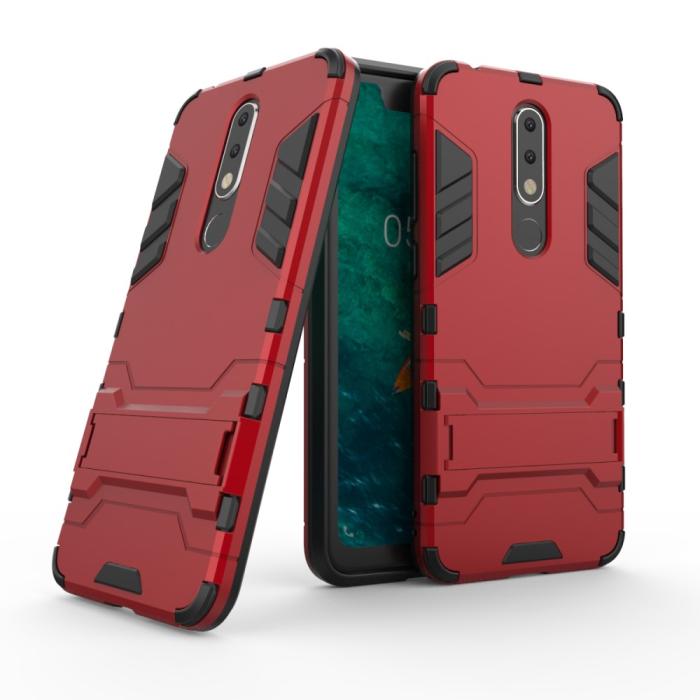 Bild 1, Nokia 5.1 Plus - Armour Skal - Röd