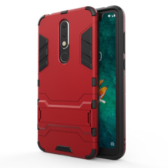 Bild 2, Nokia 5.1 Plus - Armour Skal - Röd