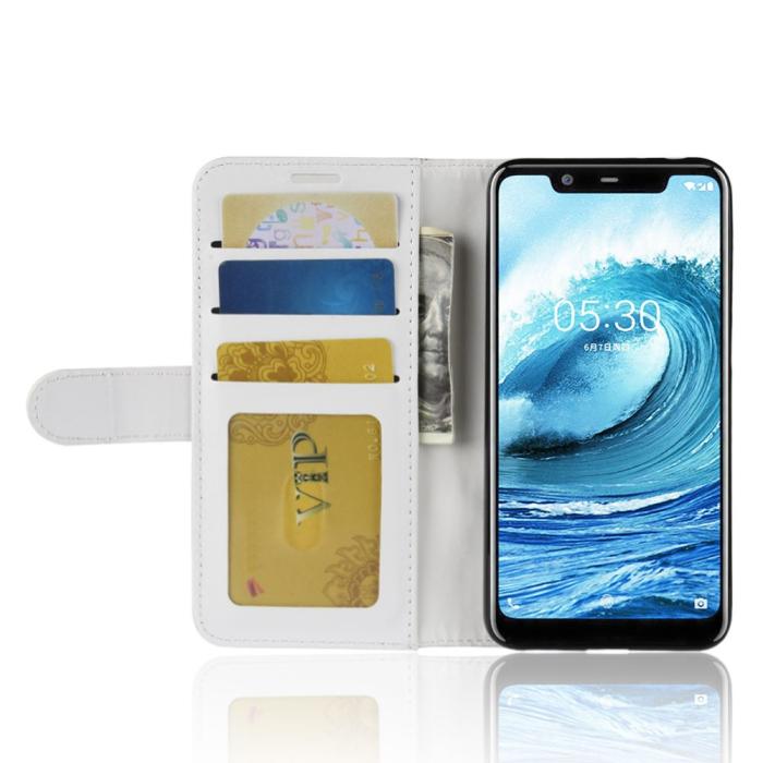 Bild 5, Nokia 5.1 Plus - Plånboksfodral - Vit