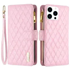 BINFEN iPhone 16 Pro Max Fodral Diamond Multifunktionell Rosa