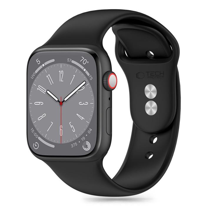 Bild 1, Tech-Protect Apple Watch 42/44/45/46/49 mm Armband Silikon Black