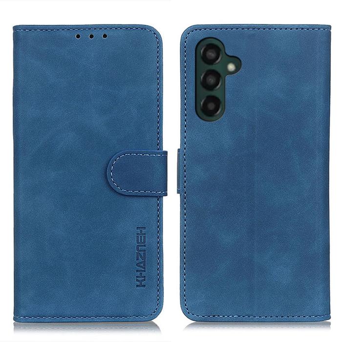 Bild 1, KHAZNEH Galaxy A35 5G Fodral Retro Läder Blå