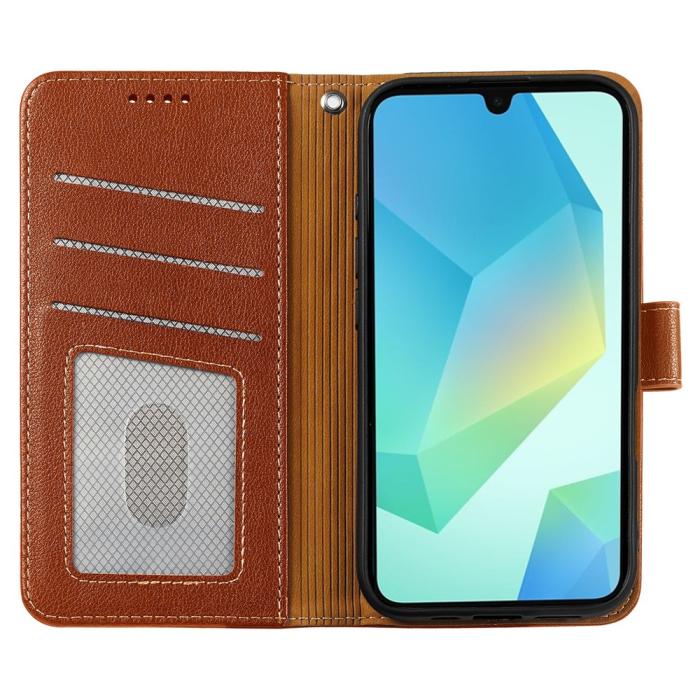 Bild 2, Samsung Galaxy A27 Plånboksfodral Läder Brun