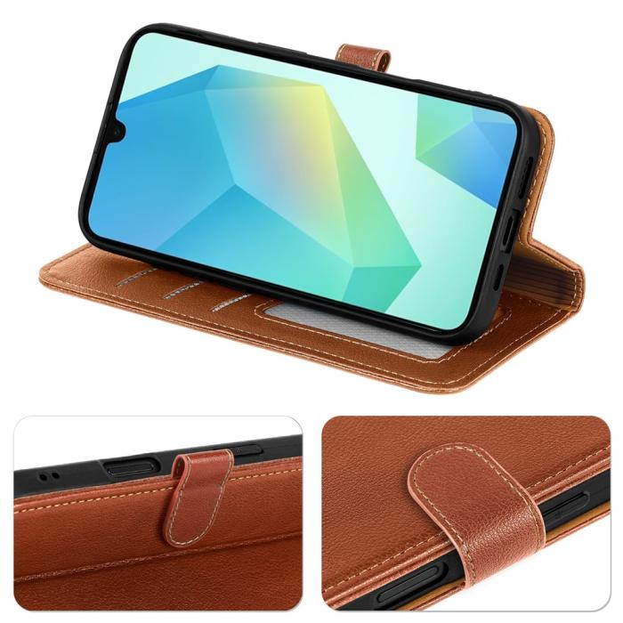 Bild 3, Samsung Galaxy A27 Plånboksfodral Läder Brun