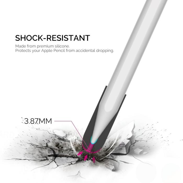 Bild 4, AHASTYLE 3-PACK Apple Pencil 1/2/Pro Spetsöverdrag Silikon Svart