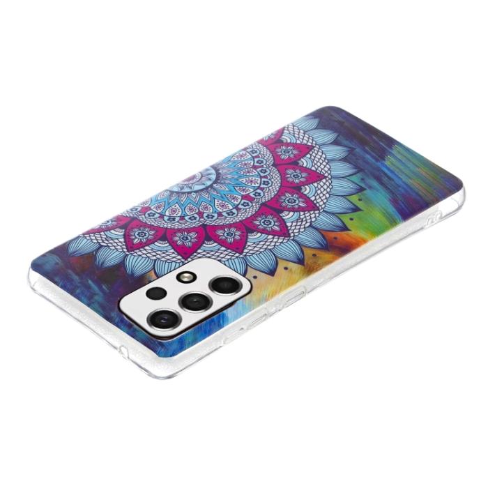 Bild 3, Samsung Galaxy A33 5G Skal Glow-in-dark Mandala Blomma