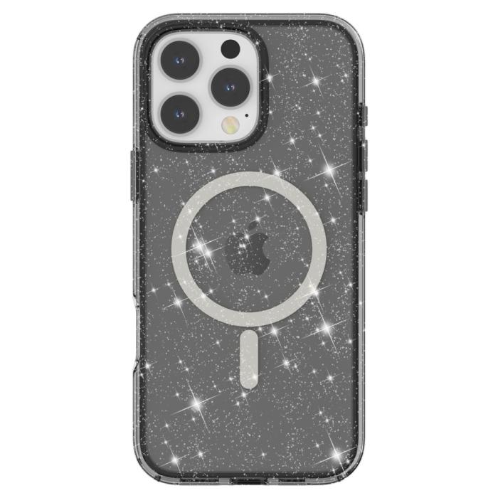 Bild 2, iPhone 16 Pro Skal MagSafe Glitter Svart