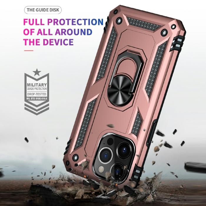 Bild 4, iPhone 13 Pro - Hybrid Ring Skal - Roséguld
