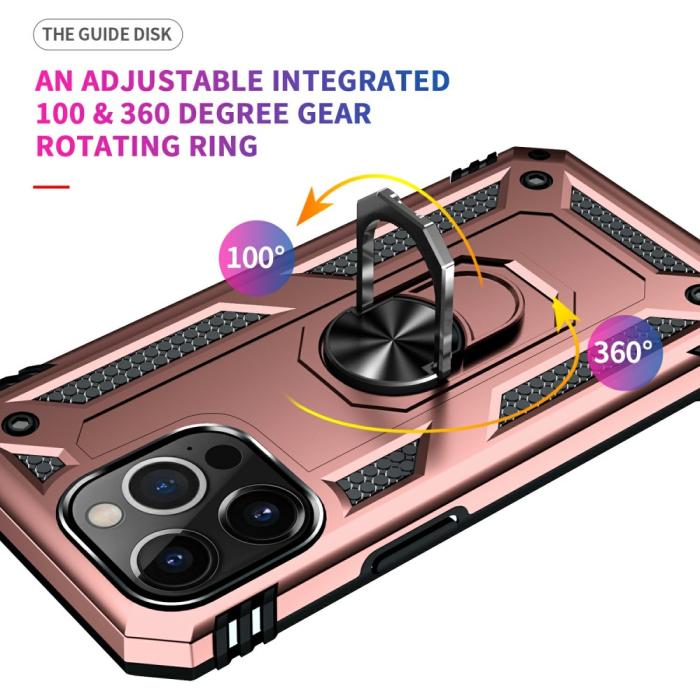 Bild 5, iPhone 13 Pro - Hybrid Ring Skal - Roséguld