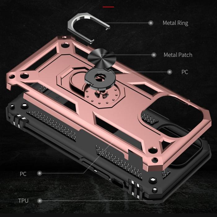 Bild 6, iPhone 13 Pro - Hybrid Ring Skal - Roséguld